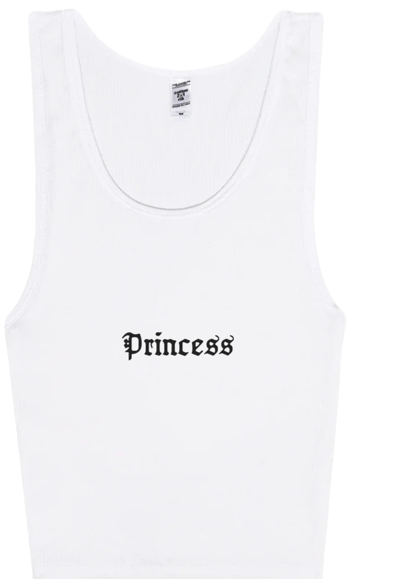 Prince$$ Cropped tank